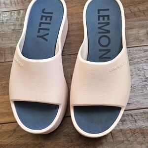 Lemon Jelly Women's Soft Pink Slide Sandals, Sunny Style, Baby Rose, Size 39